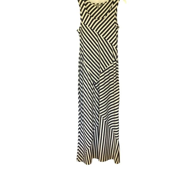 NY Collection Women's Striped Tank Style Maxi Dress in Navy and White Size XS - Picture 1 of 10